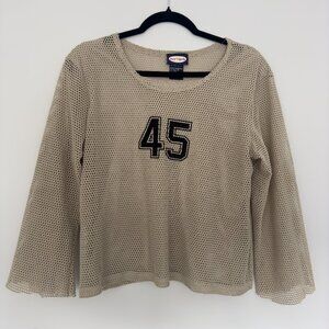 Y2K ZOEY BETH MESH JERSEY TOP